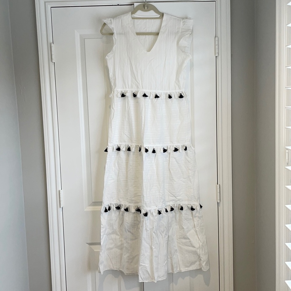 tassel midi dress